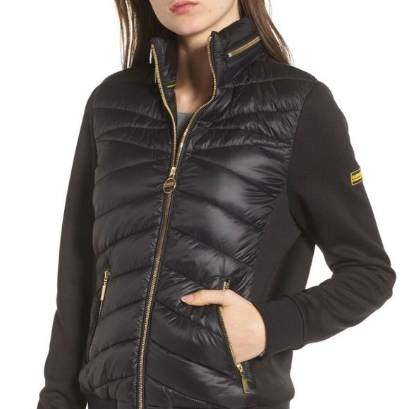 NEW Barbour International Black Jacket  Zip Size 6 - Picture 2 of 12